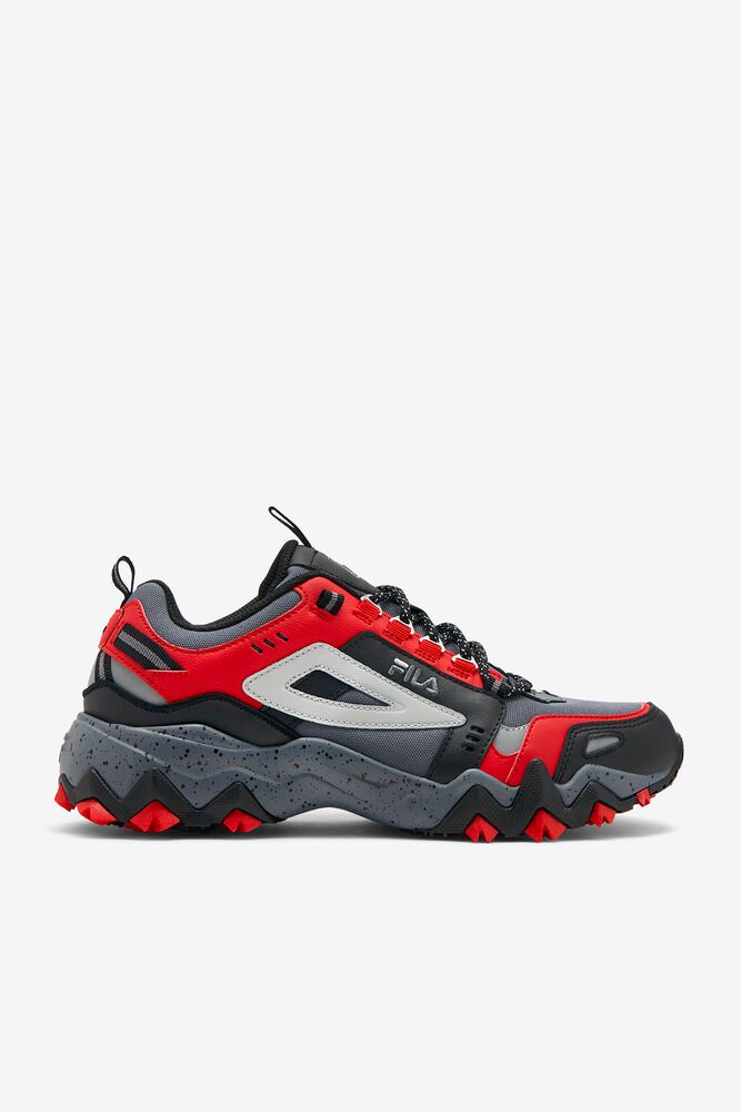 Fila Trainers Mens Black/Red Oakmont Tr - Ireland 53041-CMQO